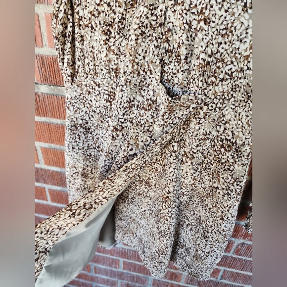 Zara Animal Print Wrap Dress Size M Brown/Cream (NWT) - Picture 8 of 16